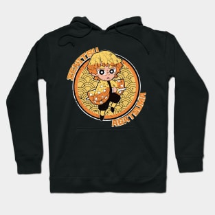 DEMON SLAYER (KIMETSU NO YAIBA): ZENITSU CIRCLE GRUNGE STYLE Hoodie